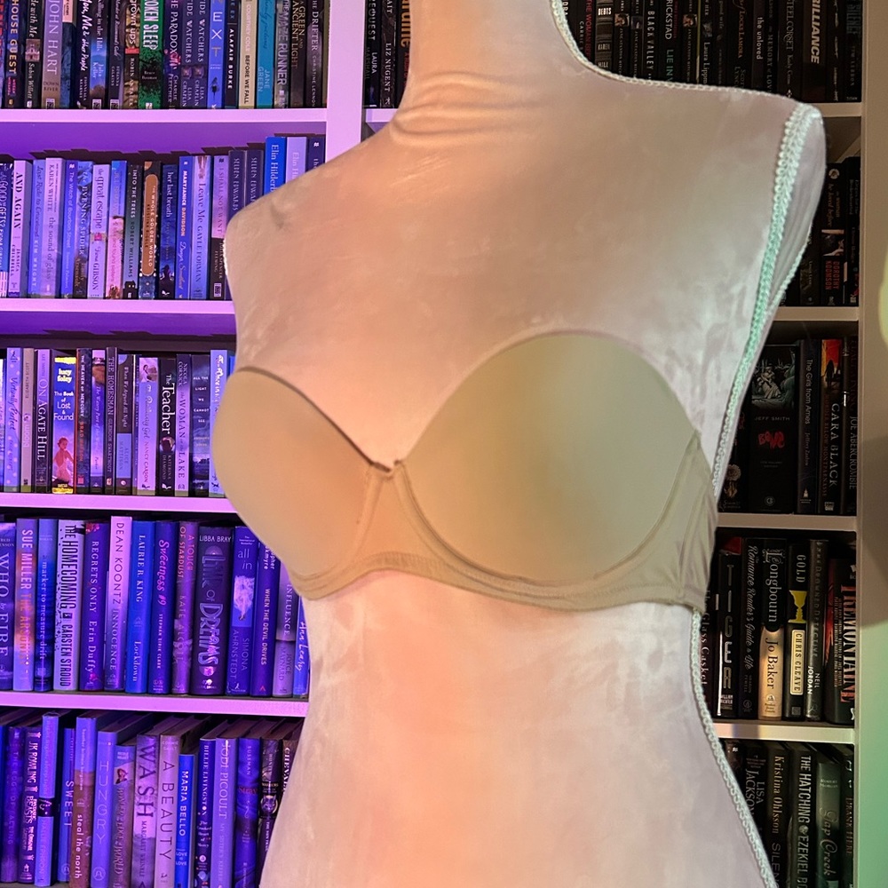 Vintage Calvin Klein strapless beige bra